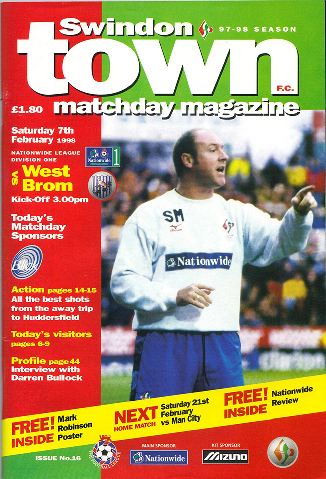 <b>Saturday, February 7, 1998</b><br />vs. West Bromwich Albion (Home)